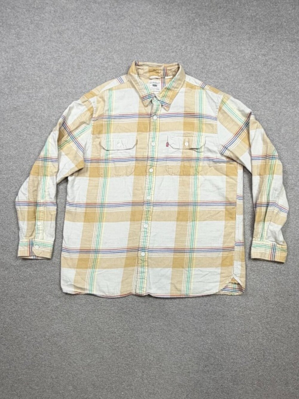 Levi's Button Up Shirt Mens Size L Brown Long Sleeve Jackson Worker  Overshirt